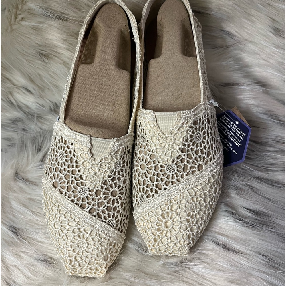 Toms Alpargata Natural Moroccan Crochet Shoes